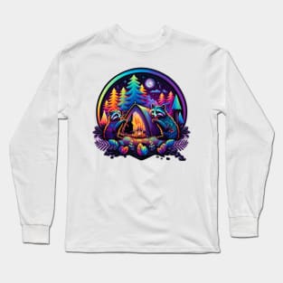 Neon Skunks Raiding Tent for Food Long Sleeve T-Shirt